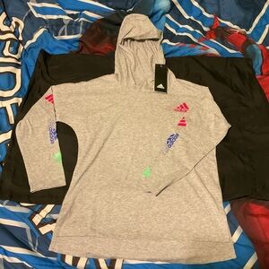 Adidas‎ Gray Hoodie with Colorful Accents